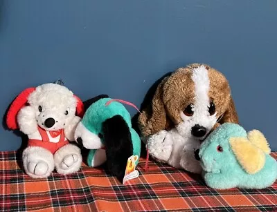 Vintage 80’s 90’s Puppy Dog Plush Toys Spaniel Teddies Colourful Sad Sam • £10