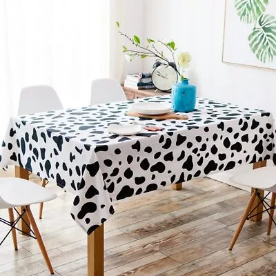 Plastic Cow Print Tablecloth Table Decorative Cloth  Birthday/weeding Party • £6.04