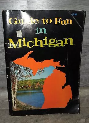 Vintage Michigan Guide To Fun Outdoor Map Atlas By MUCC 1970's 16 X 11 • $17