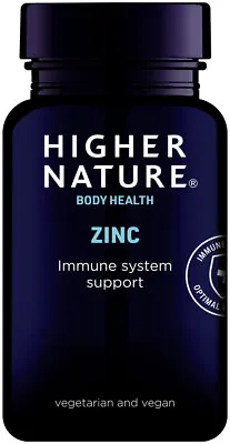 Higher Nature Zinc 20mg With Copper -  Immune Support / 90 Tabs • £7.89