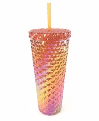 $15 • Buy Walmart Orange Luster Mermaid Textured Tumbler Cup 26 Oz - Starbucks Like