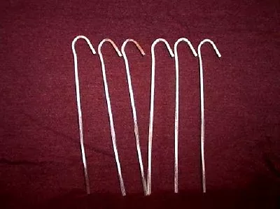 Lot Of 6 Steel Wilcor Skewer 7 Inch Tent Pegs Stakes Hook Camping Metal CMP0433 • $3.45