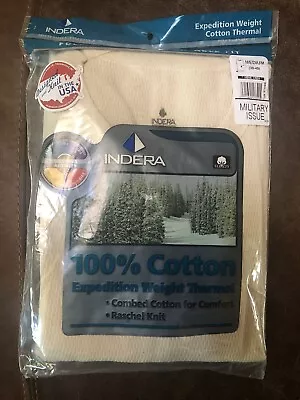 Indera Military Issue Expedition Weight Thermal Men's Sz M Crew Cotton NEW • $18.88