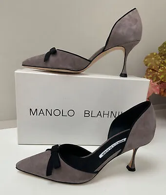 Designer Manolo Blahnik Soft Brown Suede Leather Shoes UK5 EU38 BNIB RRP£695 • £294.50
