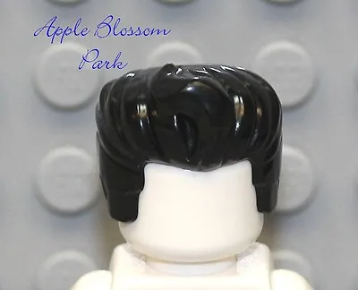 NEW Lego Male Minifig BLACK HAIR - Slicked Back Elvis Style Minifigure Head Gear • $3.99