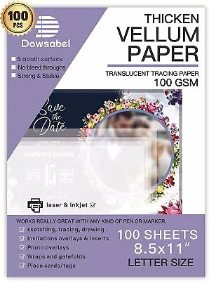 Translucent Printable Vellum Paper For Invitations Belly Bands Envelope Lantern • $8.95