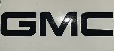 (6) GMC WHEEL RIM CENTER CAP LOGO BLACK DECAL STICKERS 2.8  W X 0.6  T 20”+ RIMS • $11.99