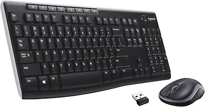 Logitech MK270 Wireless Keyboard And Mouse Combo For Windows PC Laptop - Black • $14.95