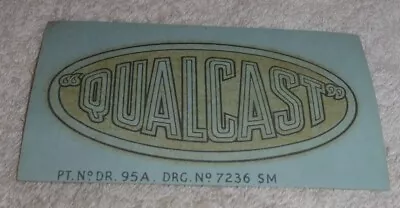 Vintage Lawn Mower Decals Qualcast   Never Been Used • £11