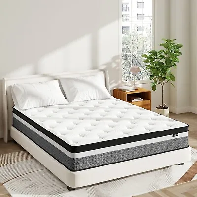 10  12  14  Gel Memory Foam Hybrid Queen Mattress Spring Twin Full King In A Box • $169.99