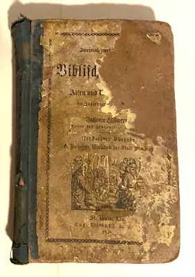 VINTAGE 1866 GERMAN HARDBACK BY Johann Hübner Biblische Historien • $49