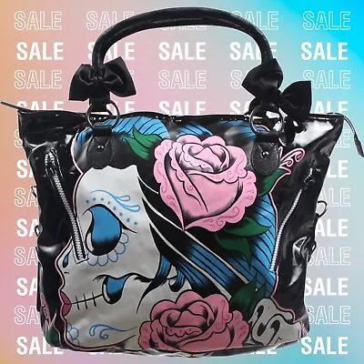 IRON FIST Sugar Witch Tote Bag Handbag Skull Flower Ladies Womens BNWT • $54.97