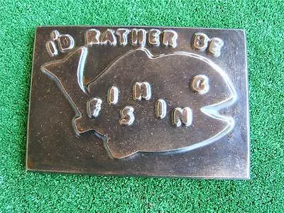 Rather Be Fishing Plaque Sign Mould Mold Concrete Cement Garden Ornament • $34.99
