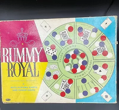 1957 Rummy Royal Game By Whitman - Original Game Sheet Chips Box - Vintage • $15