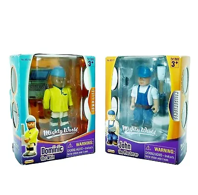 Mighty World Action Figures John The Plasterer + Dominic The Whiz New • $19.50