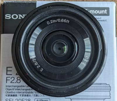 Sony E-mount E 20mm F2.8 Compact Wide-angle Prime Lens • £100