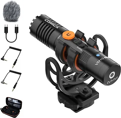 Comica VM10 Pro Camera Microphone Video Shotgun Microphone For Smartphones DSLR • $41.84