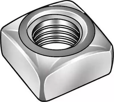 Zoro Select U11120.050.0001 1/2 -13 Low Carbon Steel Plain Finish Square Nut - • $15.09