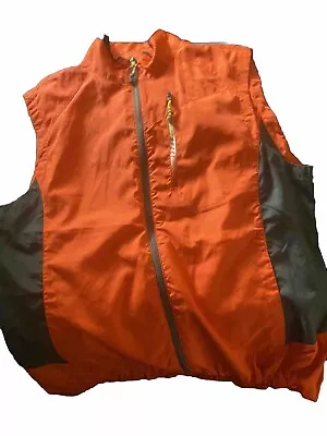 Diaz Lightweight Vest Full Zip Orange 22” X 26” Ski Run Hike Trail Outside • $28