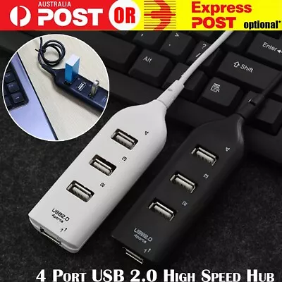 Multi USB Hub 4 Port High Speed Slim Compact Expansion Smart Splitter New AU • $5.99