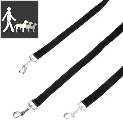 Triple Dog Lead Attachment 3 Way Splitter Three Dogs Walking Leash Nylon Strong • £6.89