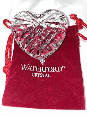 Vintage Waterford Crystal Heart Shaped Hand Cooler Paperweight Double-sided • $26.99