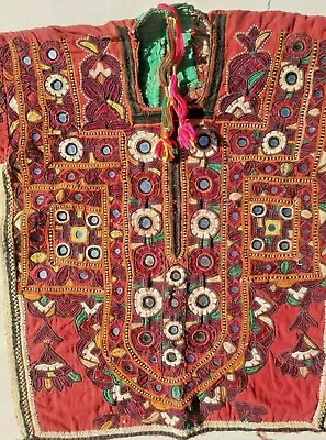 Vintage Indian Gujarat Kutch Work Embroidery Mirror Work Choli Boho Blouse Top • $50