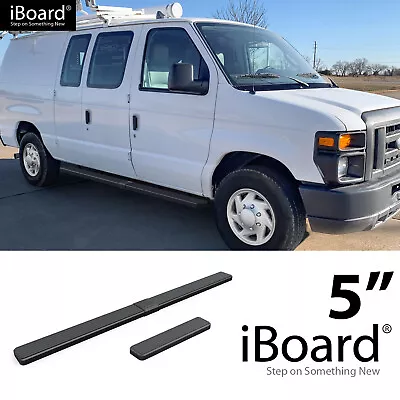 Running Board Step 5in Steel Black Fit Ford Econoline Full Size Van 99-14 • $209