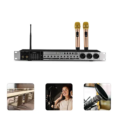 Bluetooth Digital Karaoke Mixing Amplifier Home Microphone Sound Effector Mixer • $156.75