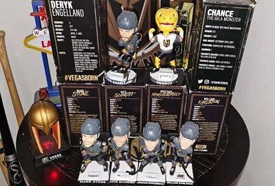 Vegas Golden Knights Bobbleheads The Ultimate Set Of 7 From Inaugural Season  • $225