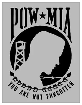 POW MIA Veteran Military 8.5  X 11  Custom Stencil FAST FREE SHIPPING • $12.93