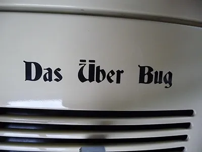 Das Uber Bug Sticker German Decal For VW / Volkswagen Beetle Cox Kafer  • $3.78