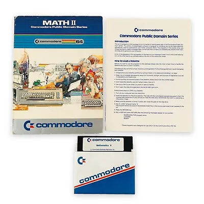 VTG Math 2 II Software 15 Programs For C64 Commodore 64 5.25  Disc WORKS • $20.29