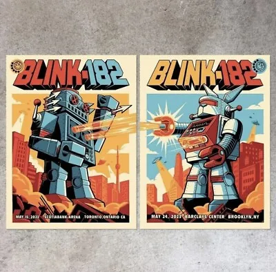 Blink-182 Toronto And Brooklyn Posters Signed Matching Set • $250