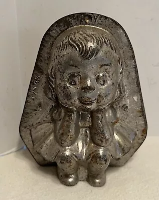 Vintage Metal Chocolate Mold Little Girl Number 17493 • $49.95