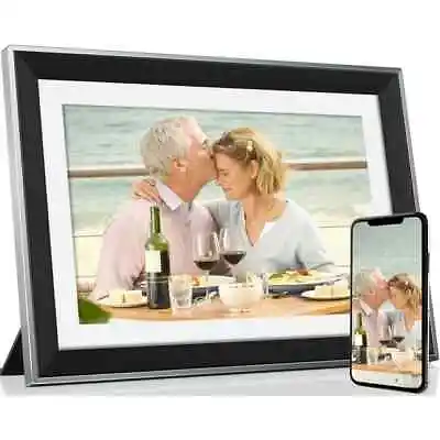 10.1  Digital Photo Frame Picture Video 32GB WIFI Smart App Auto Rotation New • $39.99