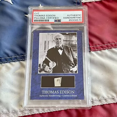 Thomas Edison Cut Handwritten Word Removed From An Autograph Letter Signed PSA • $125