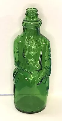 Vintage Anchor Hocking Green Glass Poland Springs  Moses  R-61 Bottle • $14.99