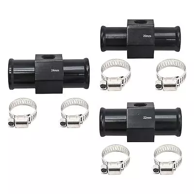 Water Temp Meter Adapter Induction Connector CNC With 2 Clamps Accessories Tee • $9.57