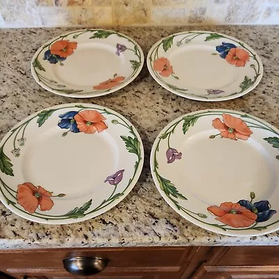 Lot Of 4 Villeroy And Boch Amapola 10 1/2” Dinner Plates • $80.75