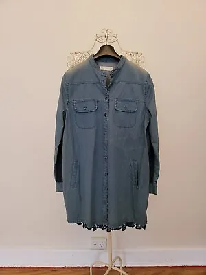 Sass & Bide Shirt/jacket Denim With Lace Size 42 Aus 12 Rrp Aud $350 • $75
