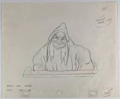Disney Snow White And The Seven Dwarfs Original Production Drawing Evil Witch • $950
