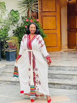 Ethiopian Gondar Traditional Women's Dress (Red) • £135.12