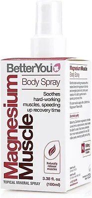 BetterYou Magnesium Muscle Body Spray Soothes Hard-Working Muscles 100ml UK • £8.95