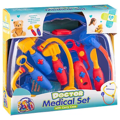 Doctor Medical Set Case Nurse Kit Carry Medical Case Role Play Gift For Kids • £16.98