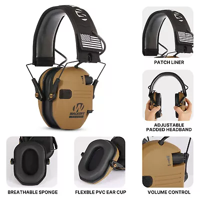 Tactical Electronic Shooting Earmuff Anti-noise Headset Hearing Protection • £25.89