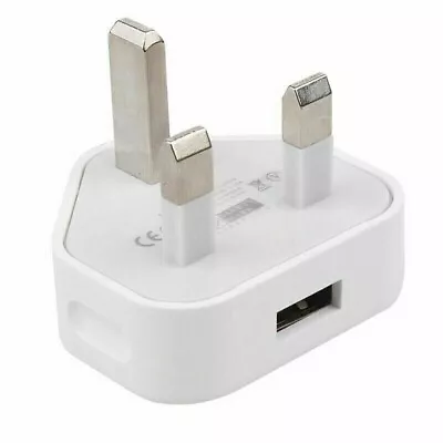 Universal Portable UK Plug 3 Pin USB Power Adapter 5V 1A Wall Charger For Phones • £5.45