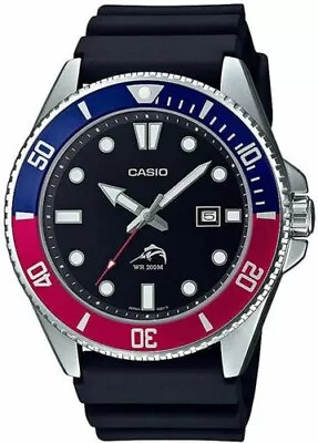 CASIO MDV106B-1A2V Mens DURO 200M Black Resin Strap WDate Analog Sport Watch $80 • $52.98