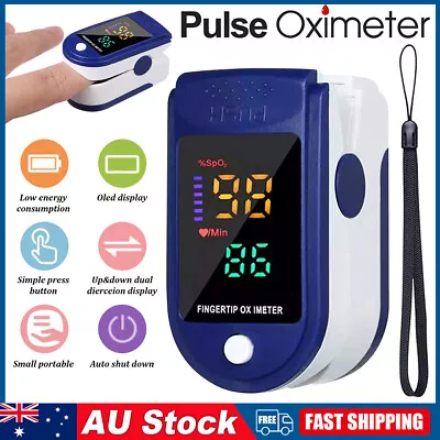 Professional Fingertip Finger Pulse Oximeter Blood Oxygen Monitor Heart Rate AU • $8.96