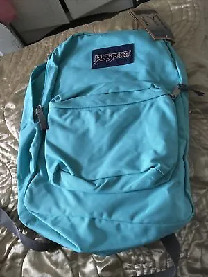 JANSPORT Superbreak Backpack Dragonfly Blue Turquoise Bag JS00T5013BV New • £29.99